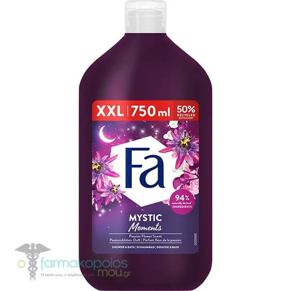 Fa Mystic Moments Passion Flower Scent Shower & Bath, 750ml