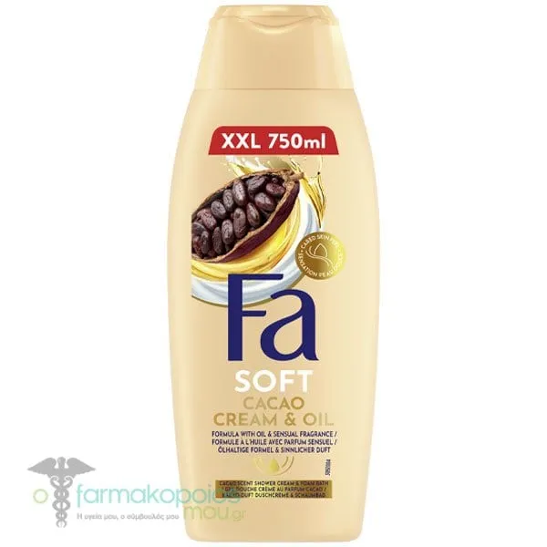 Fa Soft Cacao Cream &amp; Oil Αφρόλουτρο, 750ml