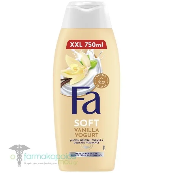 Fa Soft Vanilla Yoghurt Αφρόλουτρο με Άρωμα Γλυκιάς Βανίλιας &amp; Μελιού, 750ml
