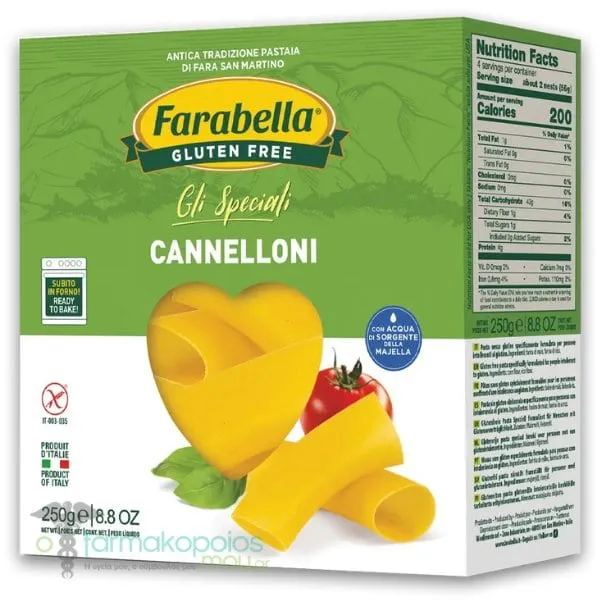 Farabella Cannelloni Pasta Gluten Free, 250g