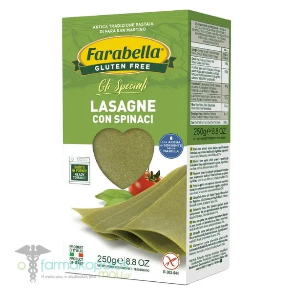 Farabella Spinach Lasagna Gluten Free, 250g