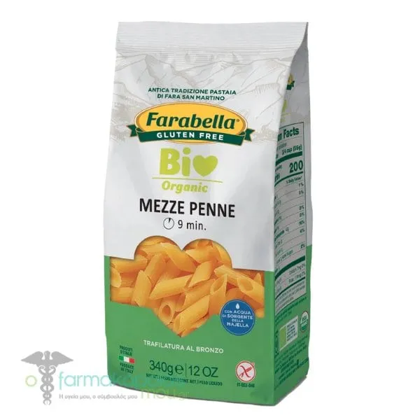Farabella Organic Mezze Penne Gluten Free, 340g