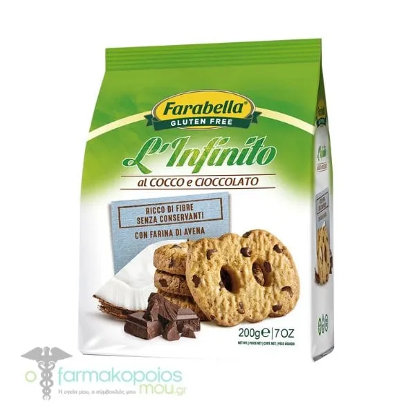 Farabella Cookies with Coconut & Cocoa Gluten Free, 200g