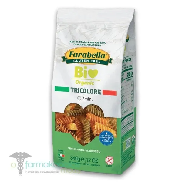 Farabella Organic Tricolore Fusilli Pasta Gluten Free, 340g