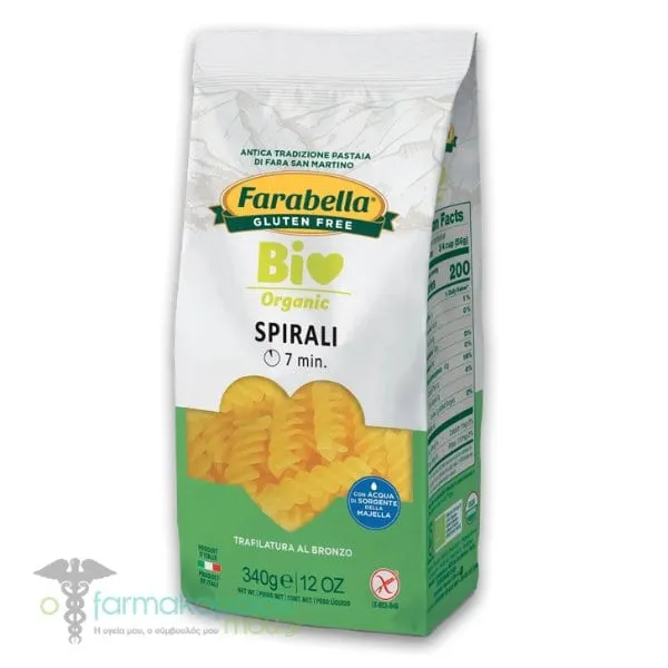 Farabella Organic Spirali Pasta Gluten Free, 340g