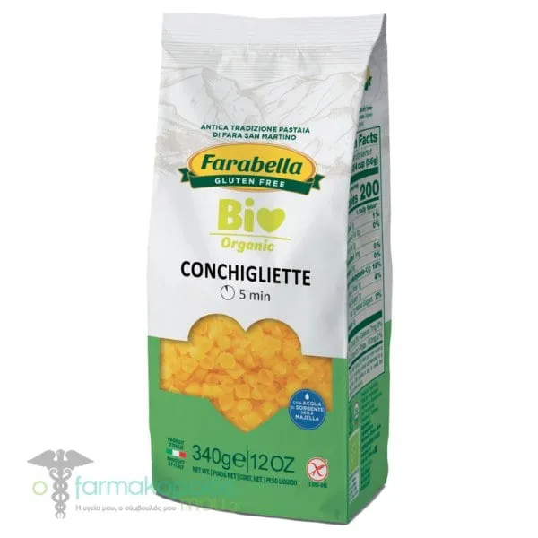 Farabella Organic Conchigliette Pasta Gluten Free, 340g