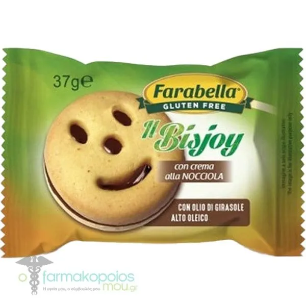 Farabella Biscjoy Biscuits with Gluten Free Hazelnut Cream, 37gr