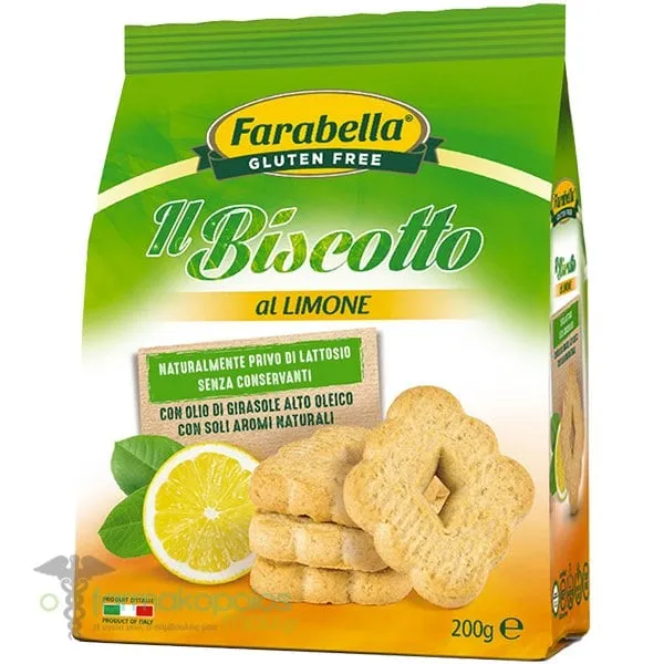 Farabella IL Biscoto Biscuits with Lemon Flavour Gluten Free, 200gr