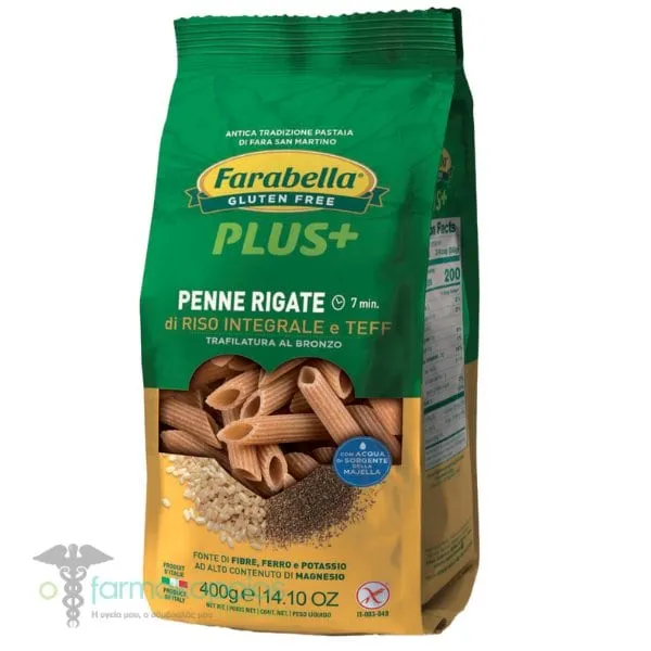Farabella Plus+ Penne Rigate Pasta Gluten Free, 400g
