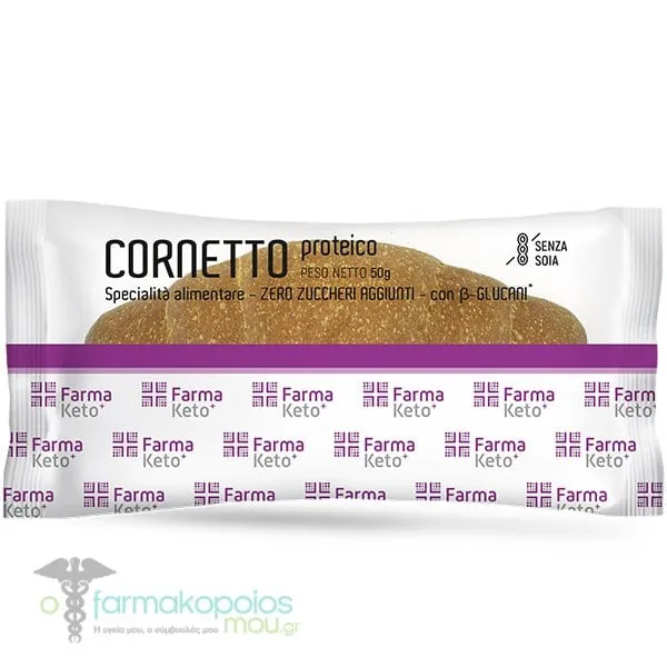 Farmaketo Croissant Corneto Proteico with Protein & Vegetable Fibres, 50gr