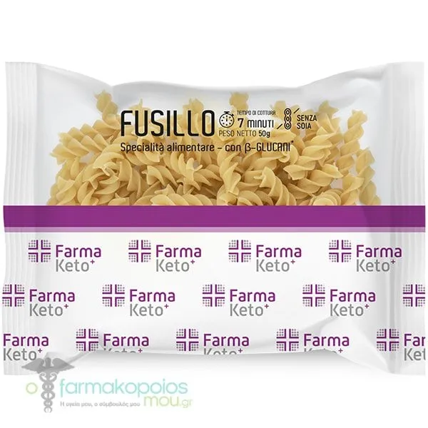 Farmaketo+ Fusillo Pasta Fusilli with Protein, 50gr
