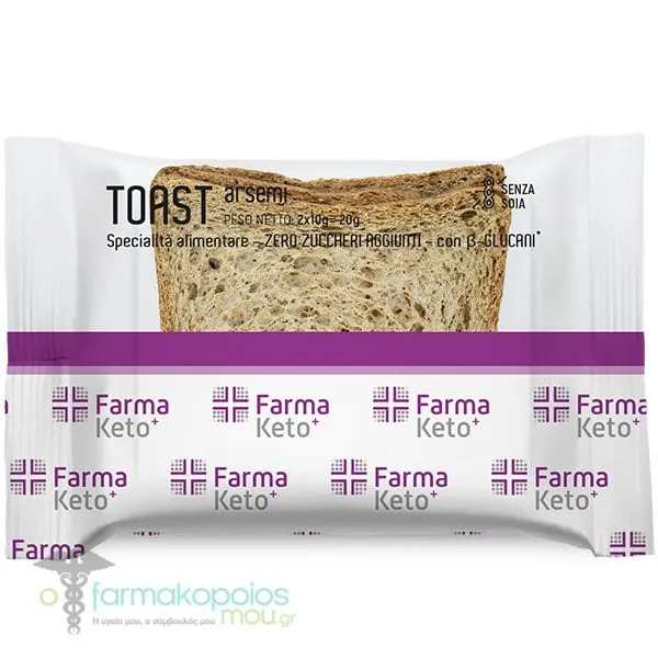 Farmaketo+ Toast Multigrain Toast with Protein, 20gr