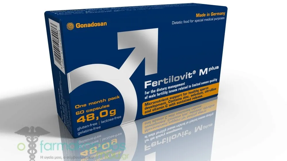 Fertilovit M plus Ενισχυμένη Φόρμουλα με Μικροθρεπτικά Συστατικά για την Αντιμετώπιση Διαταραχών της Ανδρικής Γονιμότητας &amp; της Στυτικής Λειτουργίας, 60caps