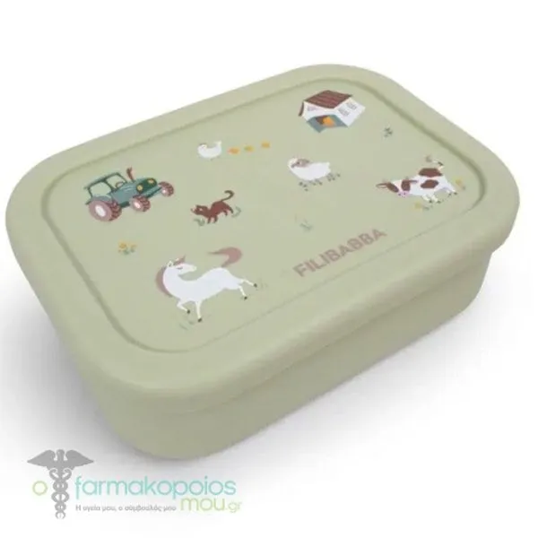 Filibabba Silicone Lunchbox Δοχείο Φαγητού, 700ml - Bog Green