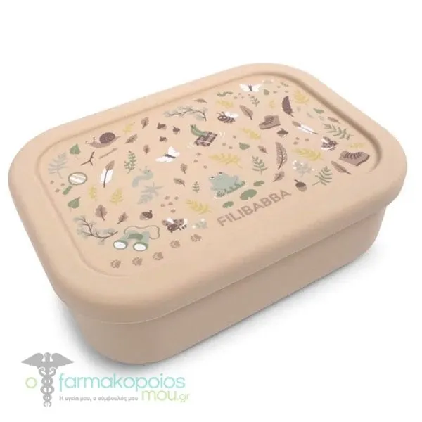 Filibabba Silicone Lunchbox Δοχείο Φαγητού, 700ml - Toasted Almond