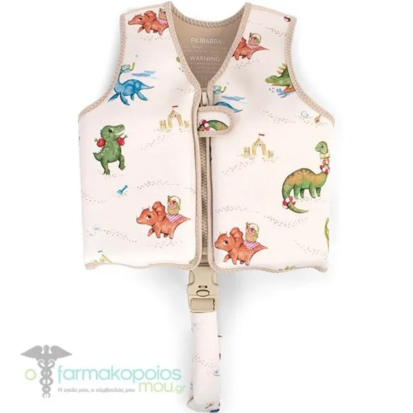 Filibabba Swim Vest Dino Beach Παιδικό Σωσίβιο με Σχέδιο Δεινόσαυρος, 1τεμ