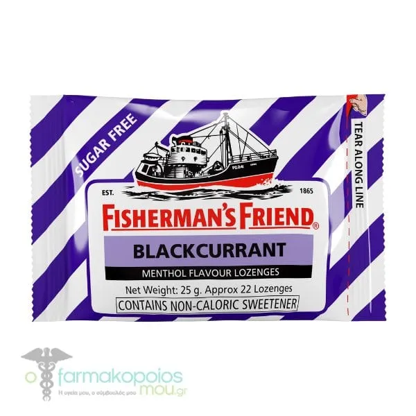 Fisherman's Friend Menthol Flavour Lozenges Blackcurrant Sugar-Free, 25g