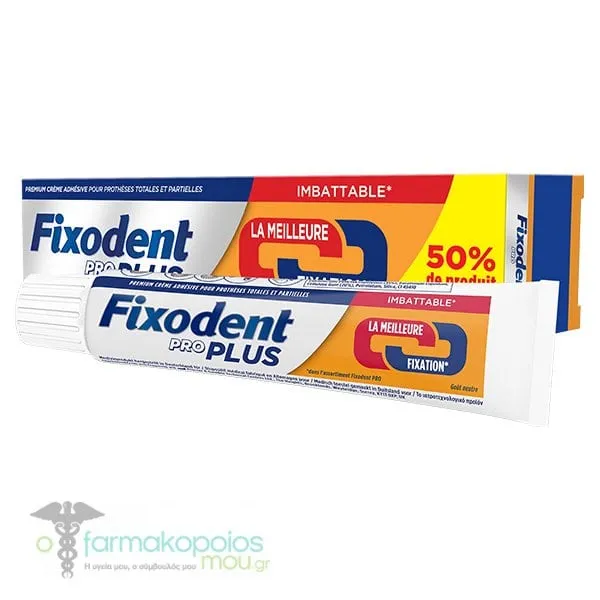 Fixodent Pro Plus Denture Adhesive Cream, 60g