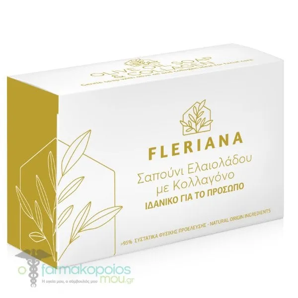 Fleriana Face Soap with Olive Oil & Collagen, 100g