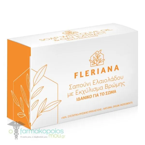 Fleriana Body Soap with Olive Oil & Oat Extract, 100g