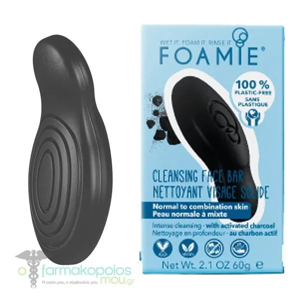 Foamie Cleansing Face Bar Too Coal to Be True for Oily Skin, 60gr