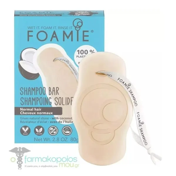 Foamie Shampoo Bar Shake Your Coconuts for Normal Hair, 80gr