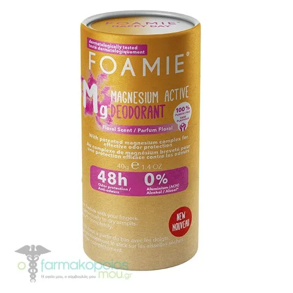 Foamie Solid Deodorant Happy Day Magnesium Active, 40gr