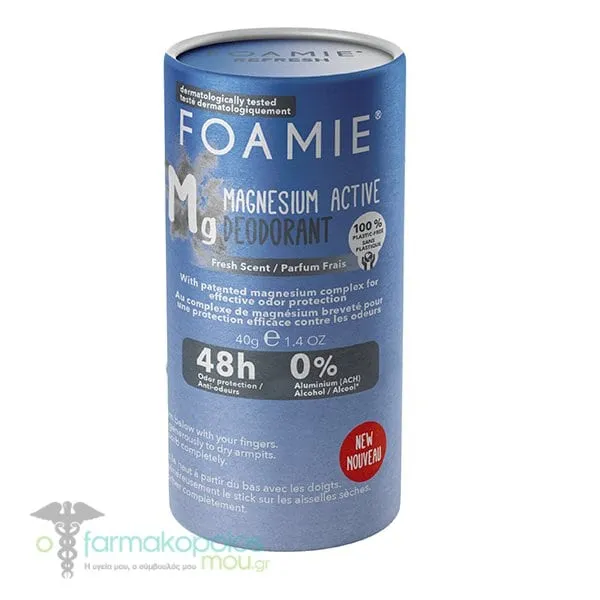 Foamie Solid Deodorant Refresh Στερεό Αποσμητικό σε Μορφή Στικ, 40gr