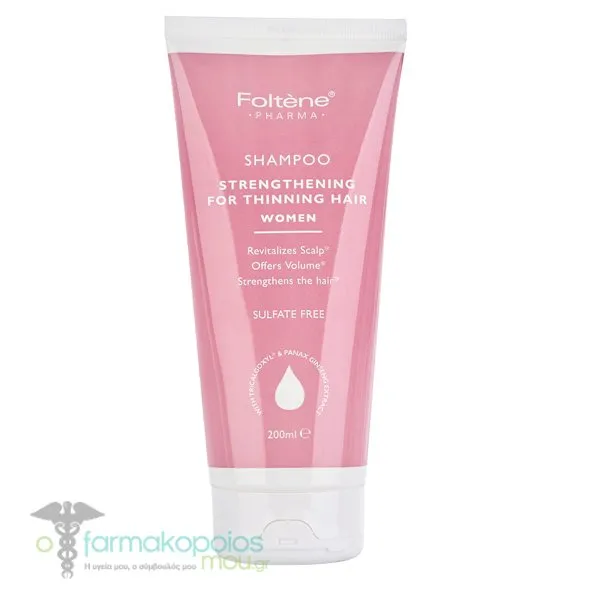 Foltene Pharma Shampoo Strengthening for Thinning Hair Women, 200ml