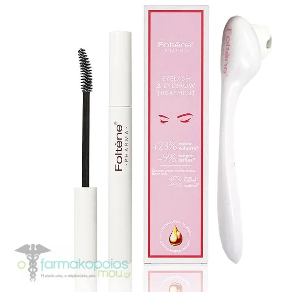 Foltene Pharma Set Eyelash & Eyebrow Treatment, 6.5ml & Free Eye Massager, 1pc
