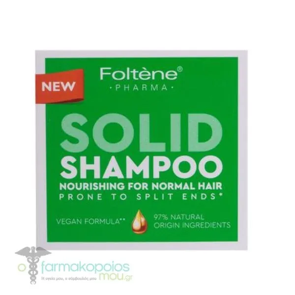 Foltene Pharma Nourishing Solid Shampoo for Normal Hair Vegan Formula, 75g