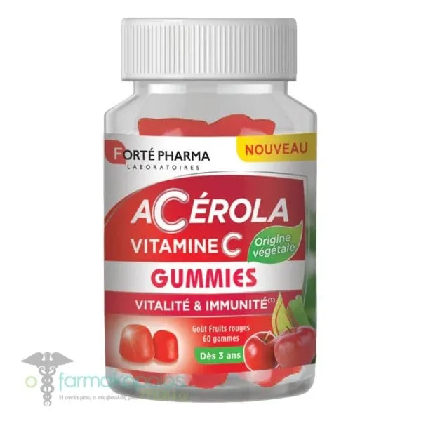 Forte Pharma Acerola Vitamin C, 60gummies