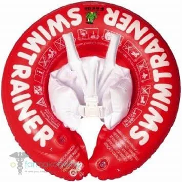Freds SwimTrainer Red Σωσίβιο Κόκκινο (0-4 ετών) για την εξοικείωση του μωρού με τη κολύμβηση &amp; την ασφαλή επαφή με το νερό, 1 τεμάχιο