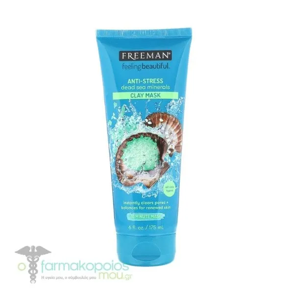 Freeman Anti-Stress Dead Sea Minerals Clay Mask, 175ml
