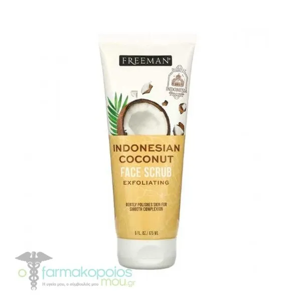 Freeman Indonesian Coconut Face Scrub Exfoliating, 175ml