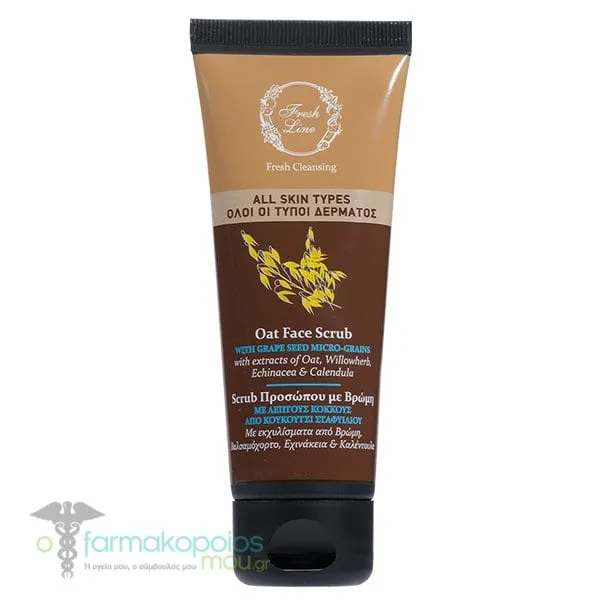 Fresh Line Oat Καταπραϋντικό Scrub Προσώπου, 75ml