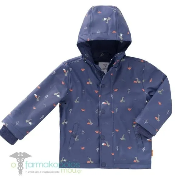 Fresk Kids Waterproof Raincoat from Recyclable Materials, 1pc - Rabbit nightshadow
