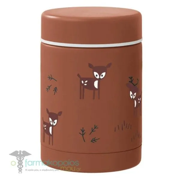 Fresk Stainless Steel Thermos Food Jar, 300ml - Deer Amber Brown
