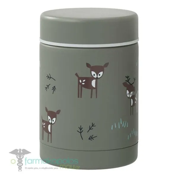 Fresk Stainless Steel Thermos Food Jar, 300ml - Deer Olive