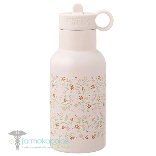 Fresk Nordic Flask Θερμός από Ανοξείδωτο Ατσάλι με Καλαμάκι, 350ml - Garden Flowers