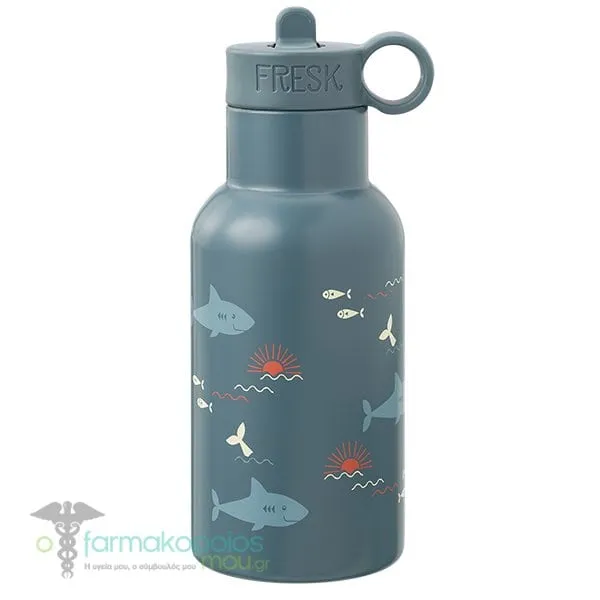 Fresk Nordic Flask Θερμός από Ανοξείδωτο Ατσάλι με Καλαμάκι, 350ml - Shark