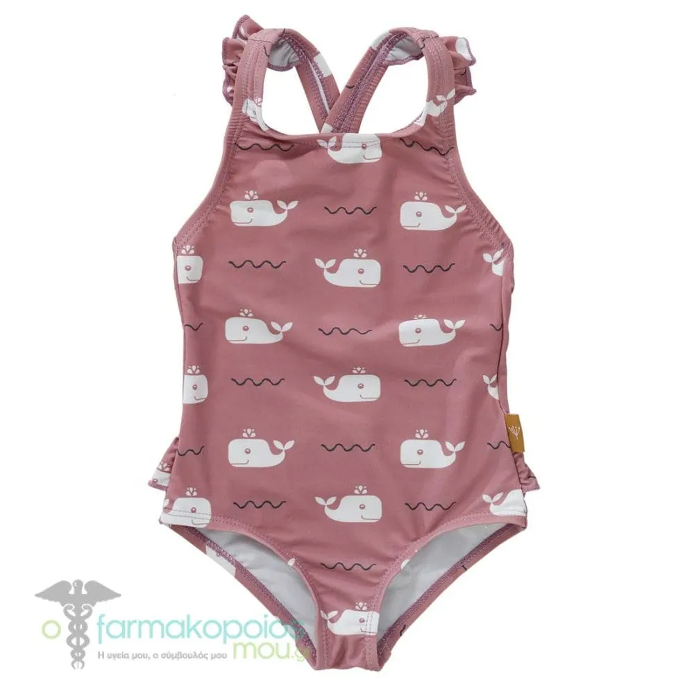 Fresk Whale Ash Rose One-piece Swimsuit with UV50 Protection, 1pc - Whale Ash Rose