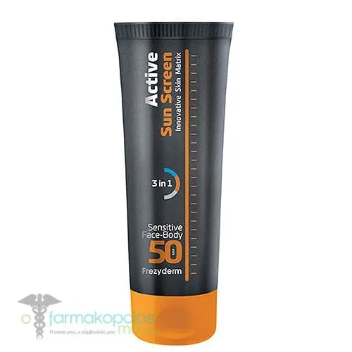 Frezyderm Active Sun Screen Sensitive Face & Body SPF50+, 150ml
