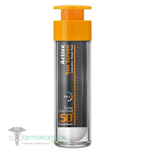 Frezyderm Active Sun Screen Tinted Face Fluid SPF50+, 50ml
