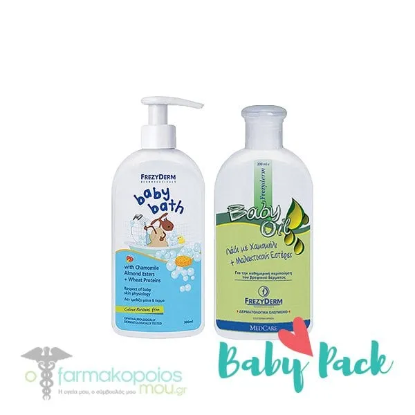 Frezyderm Baby Pack with Baby Bath, 300ml & Baby Oil, 200ml