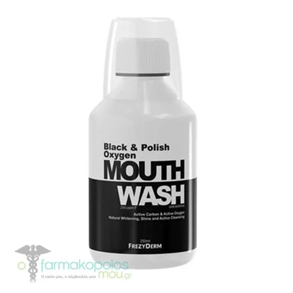 Frezyderm Black & Polish Oxygen Mouthwash, 250ml