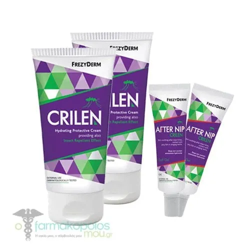 Frezyderm Crilen Insect Repellent Pack with Hydrating Protective Cream, 2x125ml & After Nip Gel, 2x30ml, 1set