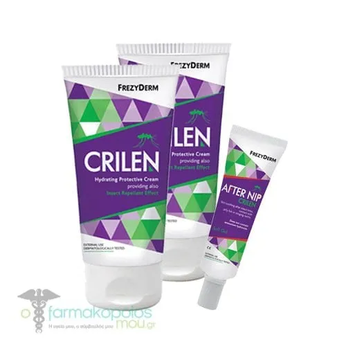 Frezyderm Crilen Insect Repellent Pack with Hydrating Protective Cream, 2x125ml & After Nip Gel, 30ml