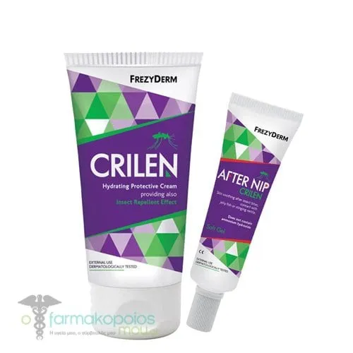 Frezyderm Crilen Insect Repellent Pack with Hydrating Protective Cream, 50ml & After Nip Gel, 30ml, 1set