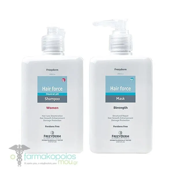 Frezyderm Women's Hair Loss Pack with Hair Force Shampoo, 200ml & Mask, 200ml